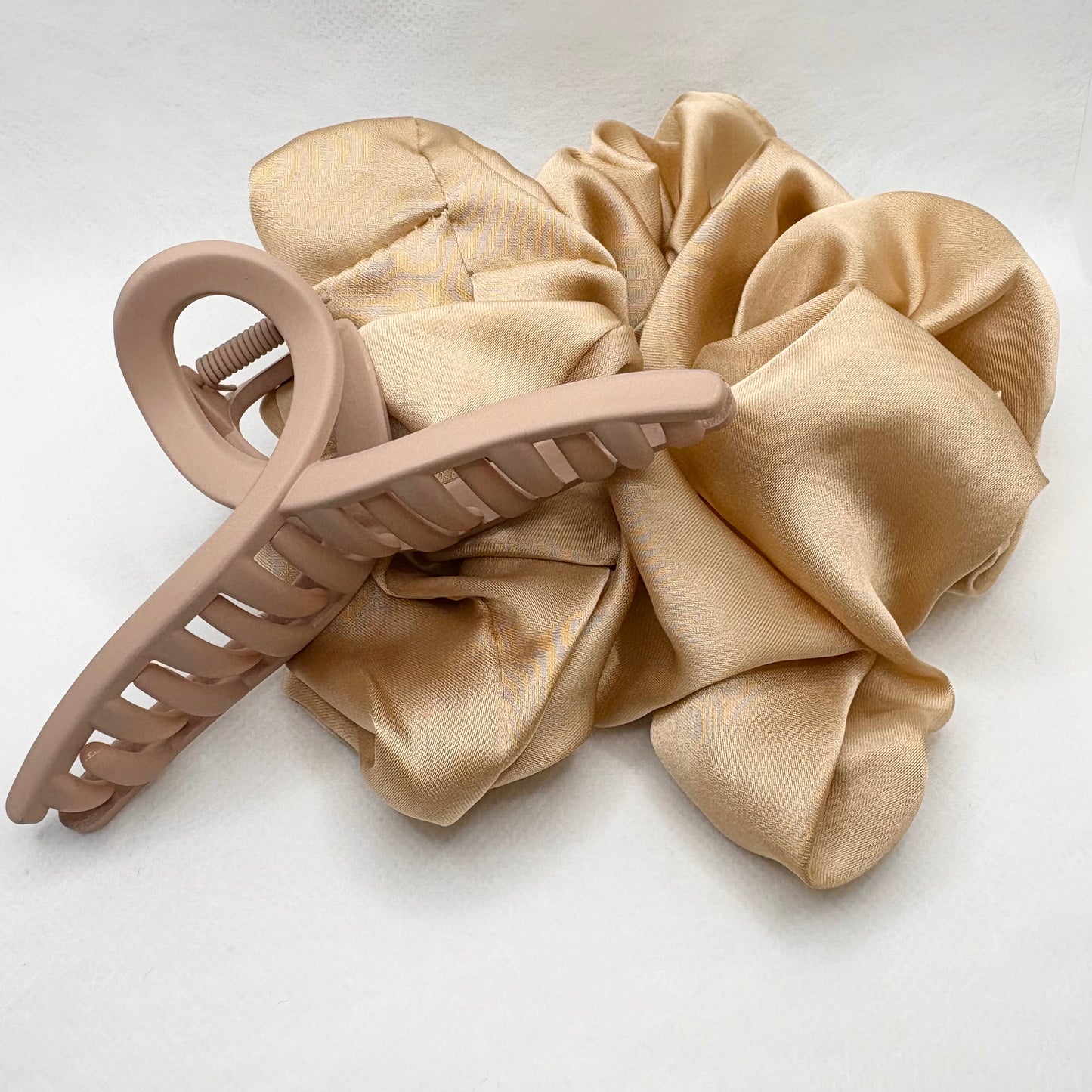 Luxe Hair Set: Silk Scrunchie & Clip