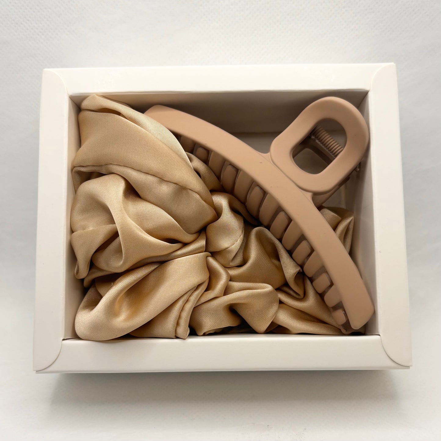 Luxe Hair Set: Silk Scrunchie & Clip