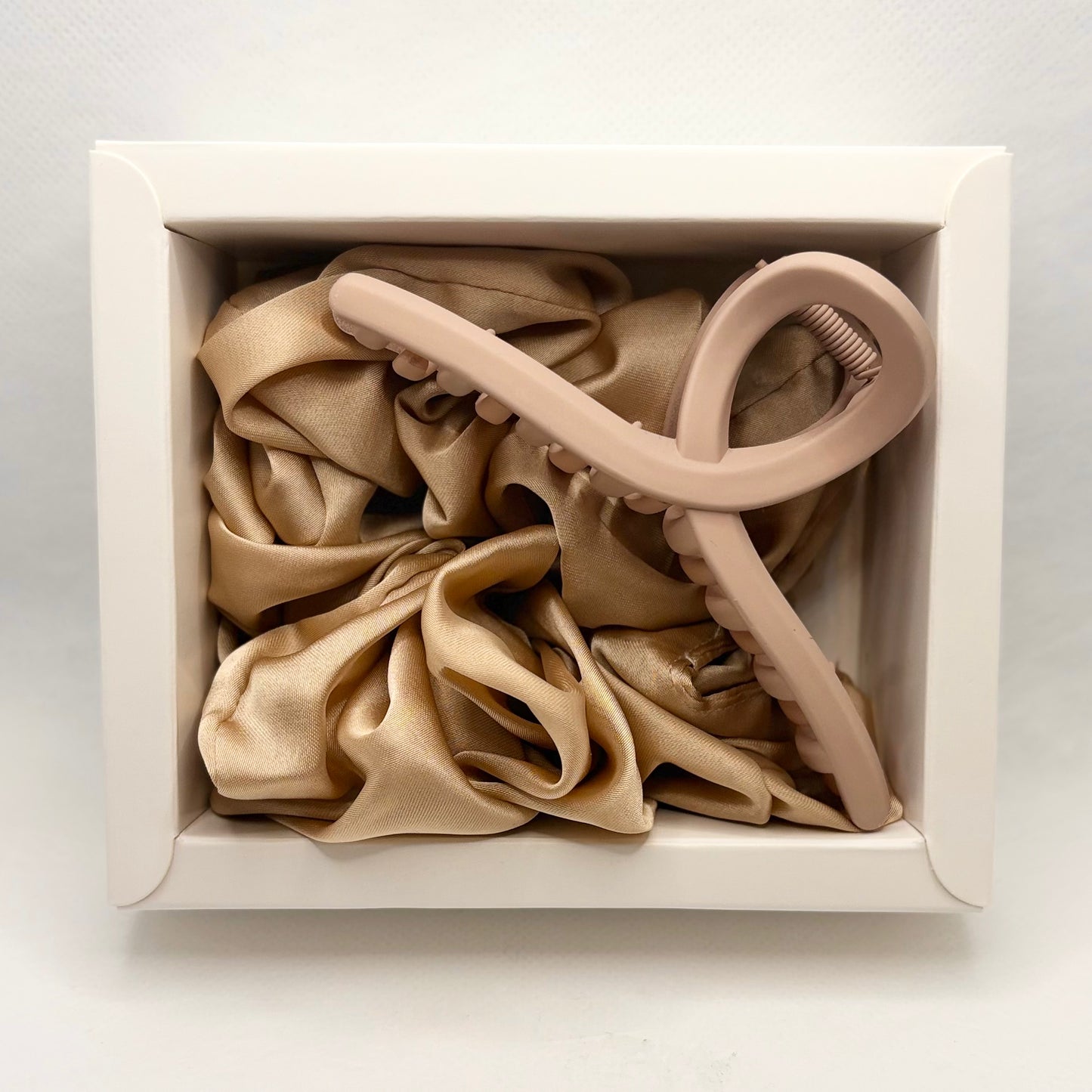 Luxe Hair Set: Silk Scrunchie & Clip