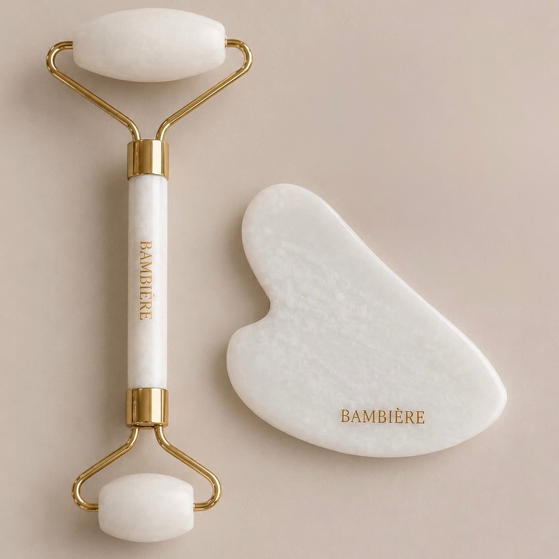 White Jade Facial Tools | Certified Natural Stone - Bambière