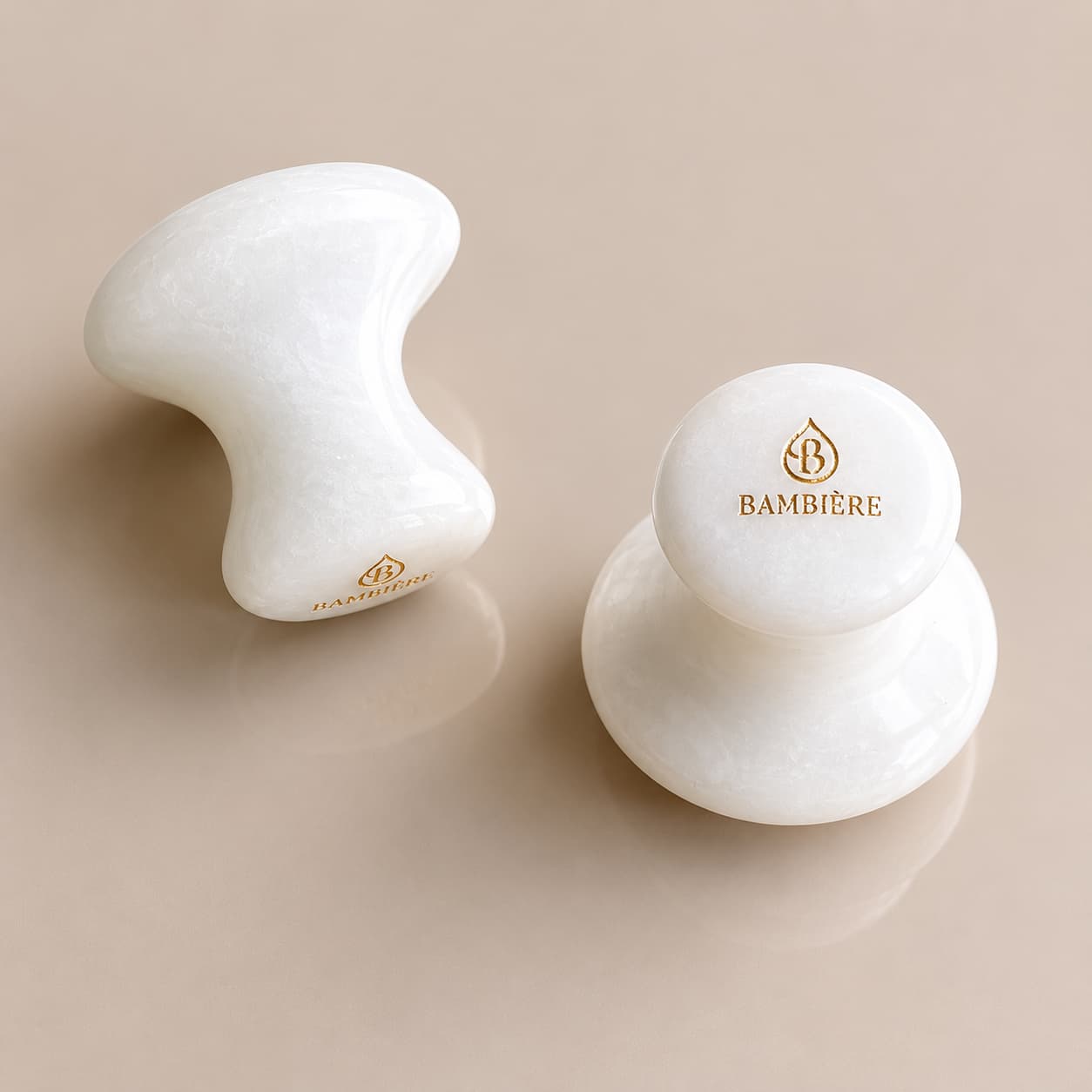 White Jade Facial Tools | Certified Natural Stone - Bambière